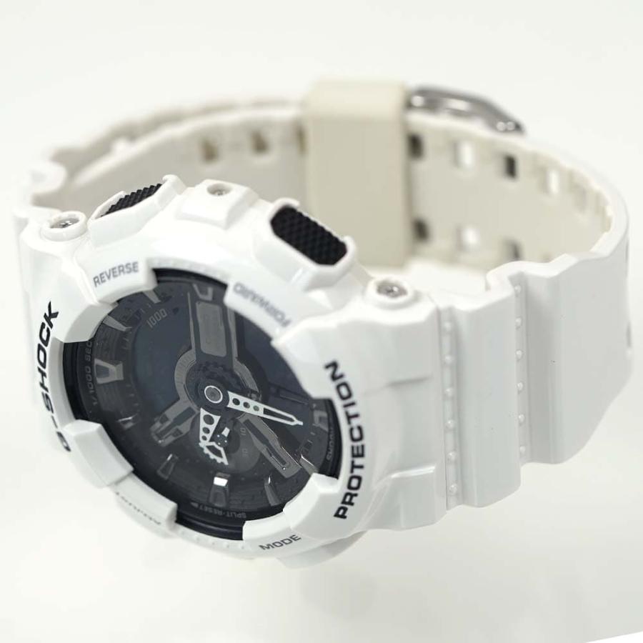 Gショック G-SHOCK CASIO カシオ 腕時計 メンズ アナデジ ホワイト＆ブラック GA-110GW-7AJF｜39surprise｜02