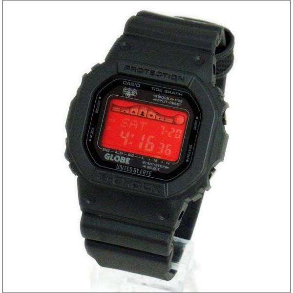 G-SHOCK Gショック CASIO カシオ メンズ腕時計 ソーラー GLOBE UNITED BY FATE タイアップモデル ブラック×レッド GRX-5600GE-1ER GRX-5600GE-1DR｜39surprise