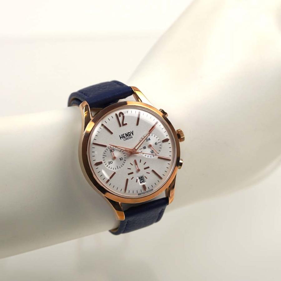並行輸入品 [アウトレット箱] ヘンリーロンドン 腕時計 メンズ レディース クロノグラフ 日付カレンダー HENRY LONDON ローズゴールド HL39-CS-0442-TTの画像