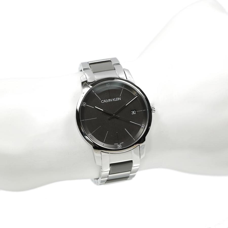 アウトレット箱  カルバンクライン 腕時計 メンズ ck Calvin Klein CITY シティ スイス製 日付カレンダー ステンレス×シリコンベルト K2G2G1P4｜39surprise｜04