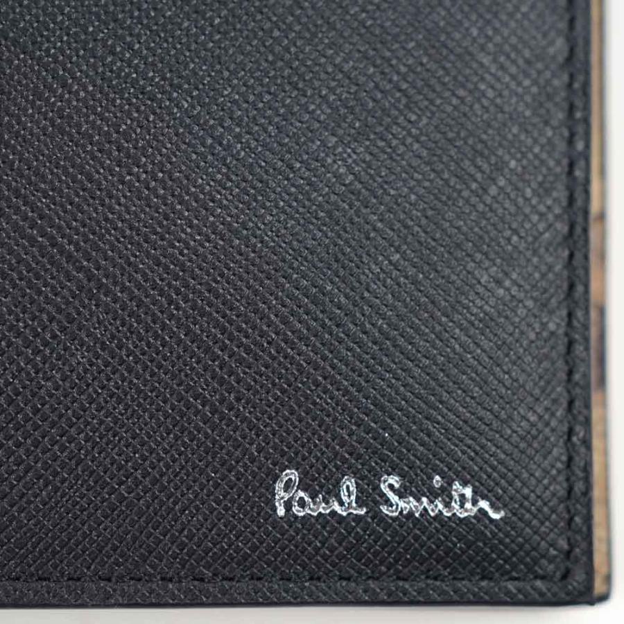 並行輸入品 ポールスミス 財布 二つ折り財布 メンズ ミニクーパー ブラック マルチカラー LEATHER PAUL SMITH M1A-4833-LMINNC-79の画像