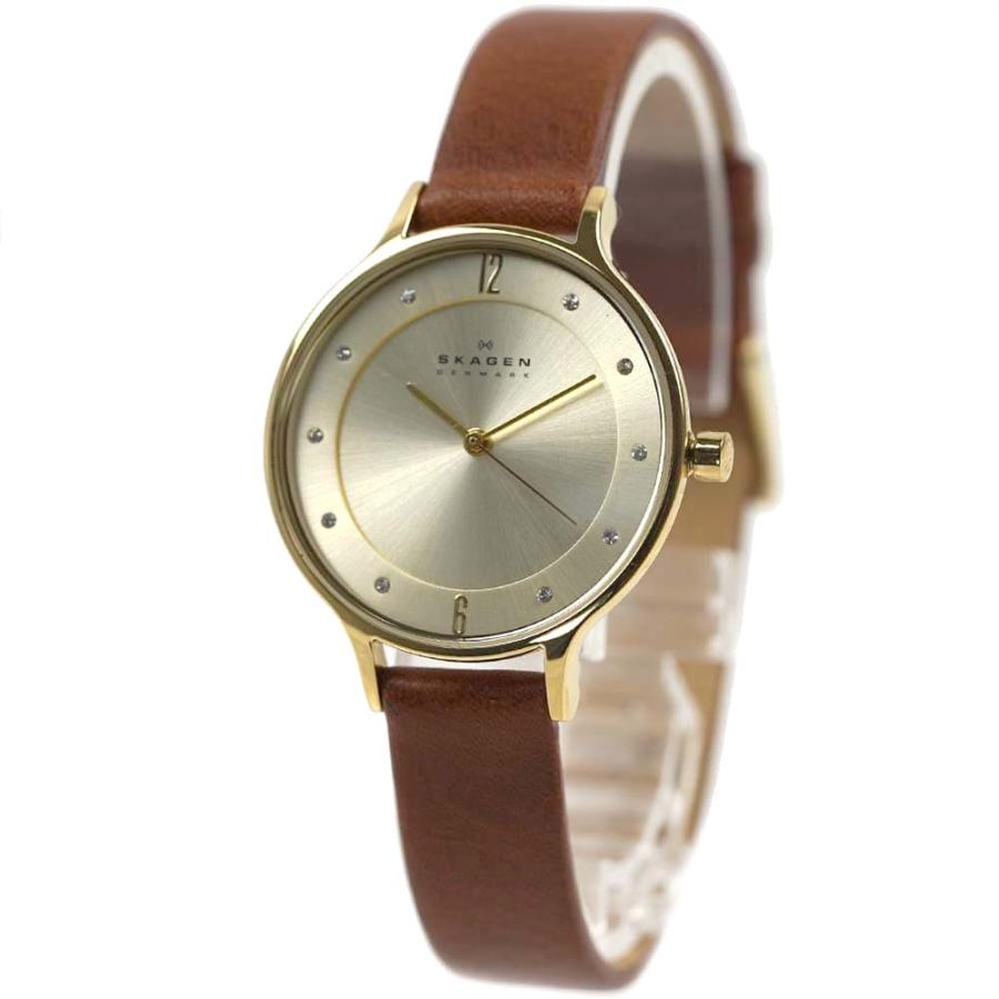 SKAGEN スカーゲン 腕時計 レディース ア二ータ ブラウン ゴールド 