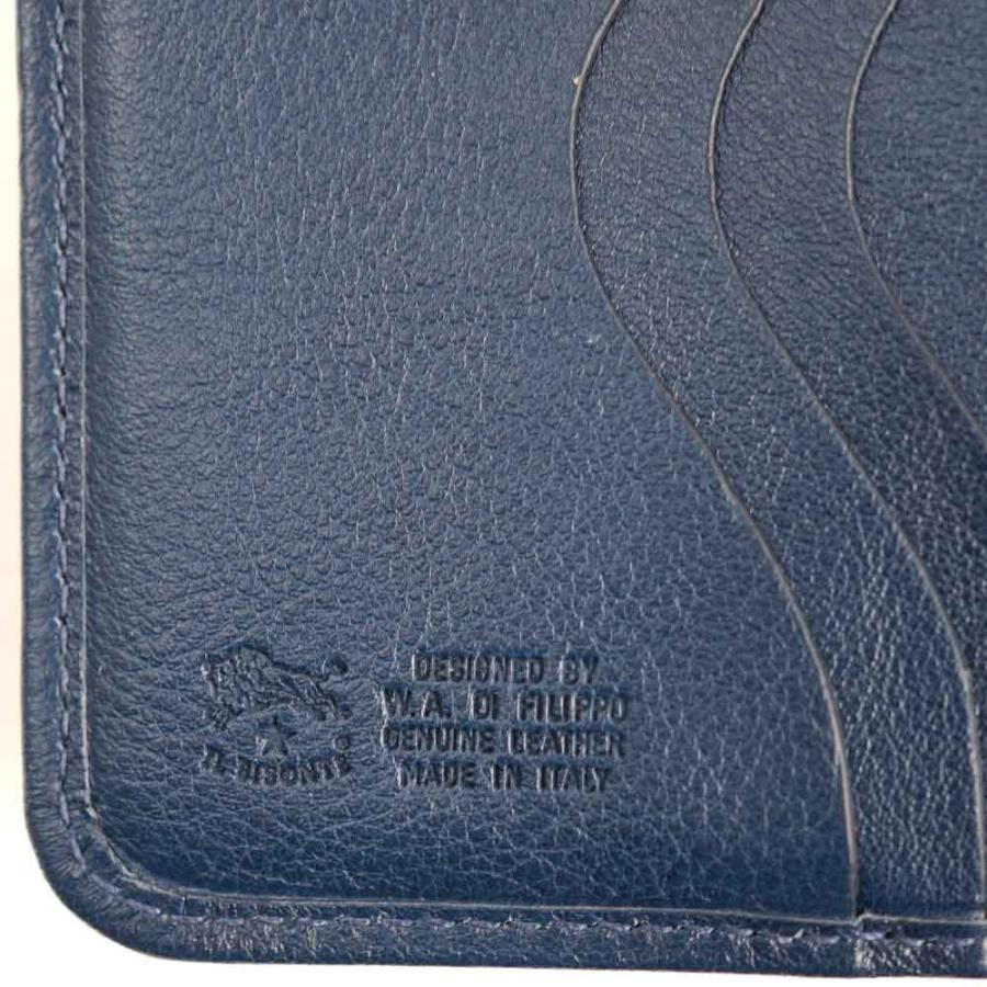IL BISONTE 並行輸入品 イルビゾンテ 二つ折り財布 ネイビー
