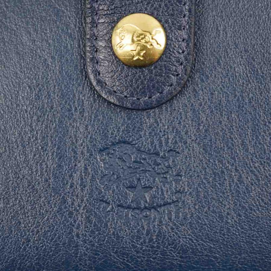 IL BISONTE 並行輸入品 イルビゾンテ 二つ折り財布 ネイビー