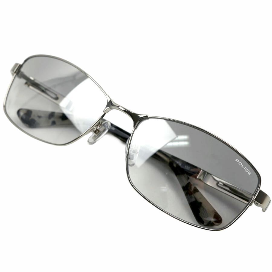POLICE（ポリス） サングラス メンズ スクエア チタン ミラー