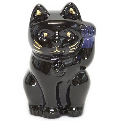 バカラ Baccarat LUCKY CAT 置物 「招き猫」（ミッドナイト） 2607787 