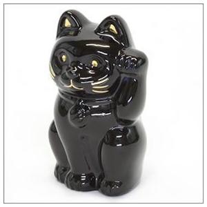 バカラ Baccarat LUCKY CAT 置物 「招き猫」（ミッドナイト） 2607787 