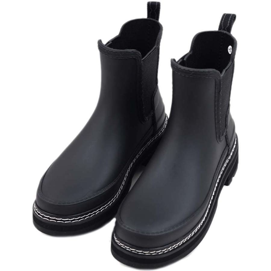 HUNTER WFS2100RMA-BLK レイン ブーツ レディース 長靴 HUNTER（ハンター） 並行輸入品 リファインド スティッチ ディテール