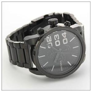 ディーゼル 腕時計 メンズ DIESEL ダイヤルのインパクトある２，３，４のインデックスのモテ系オールブラック・クロノグラフウオッチ DZ4207｜39surprise｜02