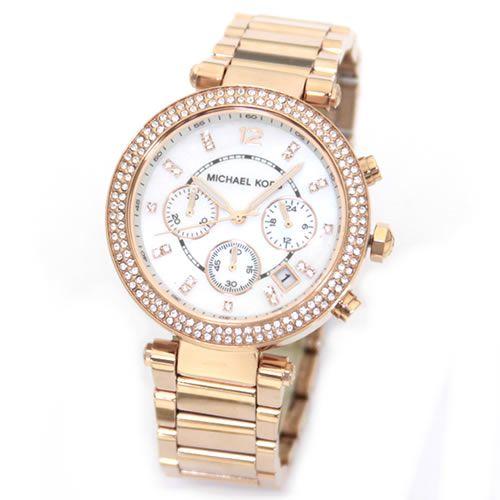 MICHAEL KORS マイケルコース レディース腕時計 クロノグラフ ラインストーン ホワイトシェル ピンクゴールド MK5491  :wwmk00088l:アクセサリーギフトのTYS - 通販 - Yahoo!ショッピング
