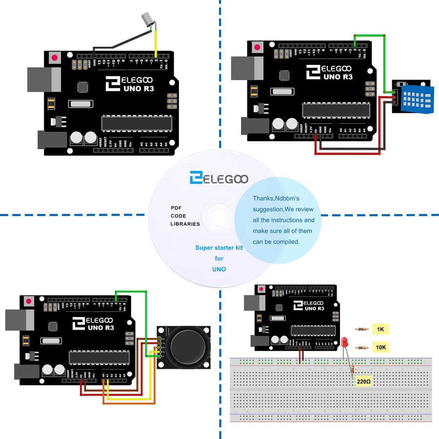 ELEGOO Arduino用UNO R3スターターキット レベルアップ チュートリアル付 mega2560 r3 nanoと互換 [並行輸入品]｜39thankyou-shop｜04