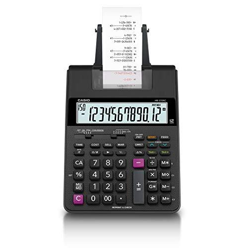 カシオ プリンター電卓 デスクタイプ 12桁 HR-170RC-BKの画像