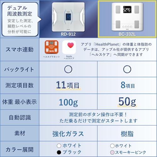 タニタ 体重計 体組成計 スマホ連動 50g単位 バックライト BC-332L PK ピンク 子供の成長を見守る_2