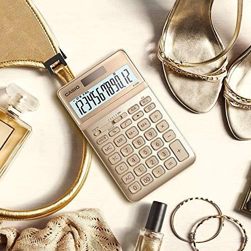 カシオ スタイリッシュ電卓 ゴールド 12桁 ジャストタイプ JF-S200-GD