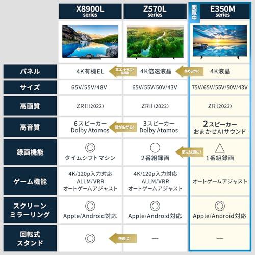 REGZA レグザ テレビ 65E350M (65インチ / 4K テレビ/液晶/クリア音声