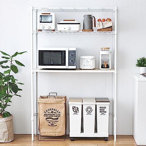 【特価商品】ドウシシャ ルミナス ラテ キッチン収納 ゴミ箱上収納 ホワイト 白 ドウシシャ ルミナス ラテ キッチン収納 ゴミ箱上収納 ホワイト 白 3段
