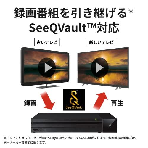 バッファロー 2TB テレビ録画対応 SeeQVault外付けHDD ケーブル付 バッファロー TV用外付けハードディスク 2TB SeeQVault/テレビ録画/4K
