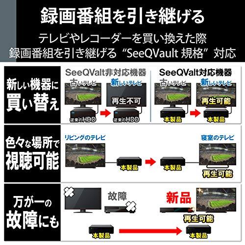 エレコム HDD 外付けハードディスク 4TB SeeQVault対応 テレビ録画