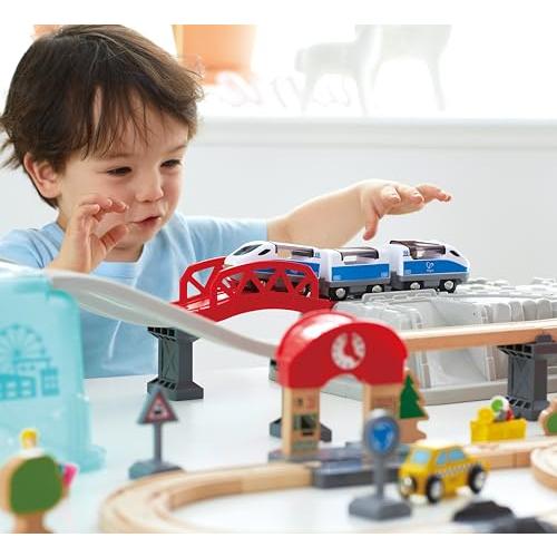 Hape(ハペ) お片付けシティレールボックス レールセット 75×87×14cm 3才以上 木製 知育玩具 おもちゃ E3771_2