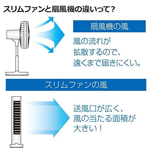 山善] 扇風機 タワーファン リビング 羽なし スリム 静音 DCモーター