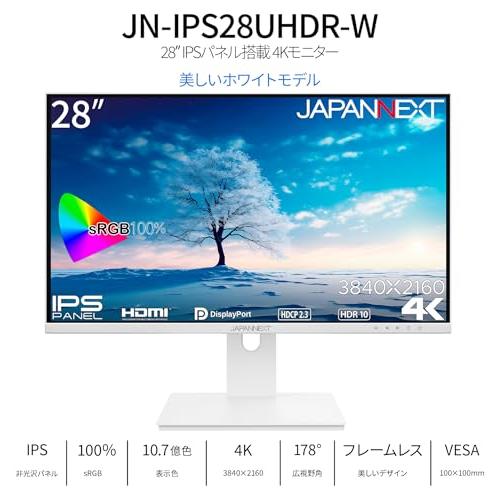 JAPANNEXT 28インチ モニター 4K UHD 3840x2160解像度 IPS