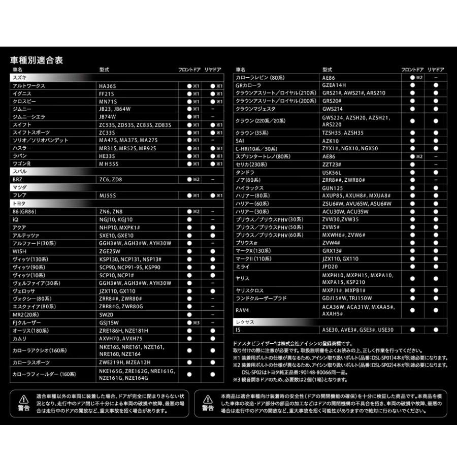 アイシン(AISIN) 車用 ドアスタビライザー 2個セット Door Stabilizer
