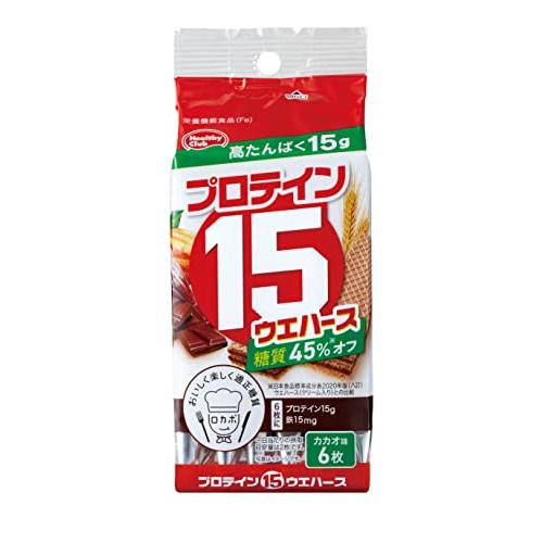 ハマダコンフェクト プロテイン15ウエハース カカオ 6枚