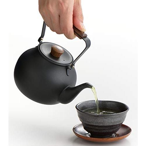宮崎製作所 茶き 急須 茶こし付き 直火不可 0.7L くろいろ 大 CHA-6_1