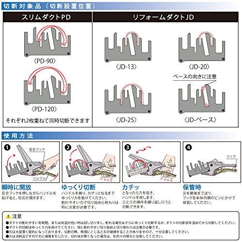 トップ工業 (TOP) ダクトカッター PD・JD用 スリムダクト PD-90 PD-120 同時切断可能 日本製 DC-120PJ_2