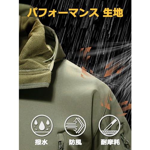 TACVASEN] メンズ ジャケット 大きいサイズ 冬アウター フリース 登山