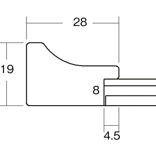 大額 軽量水彩額 水彩F4 オーク 1.5mmUVアクリル 8155の画像