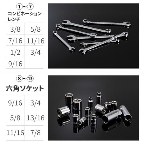 デイトナ(Daytona) バイク用 工具 ハーレーダビッドソン用 インチツールセット 43ピース 90408_2