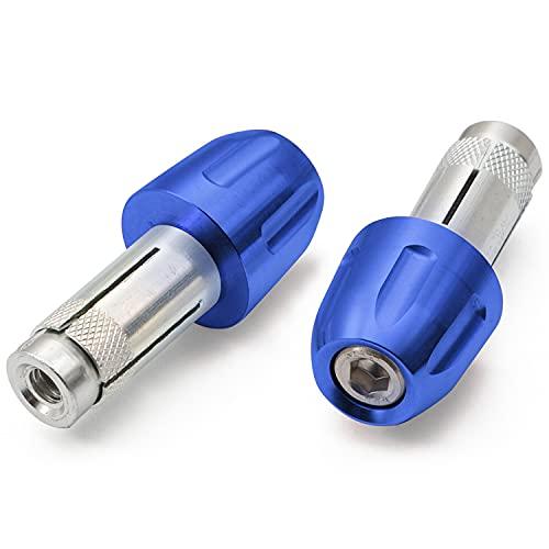 デイトナ (Daytona) アルミビレット バイク用 バーエンド 汎用 内径φ14-19 スピンナータイプ ブルー 99976