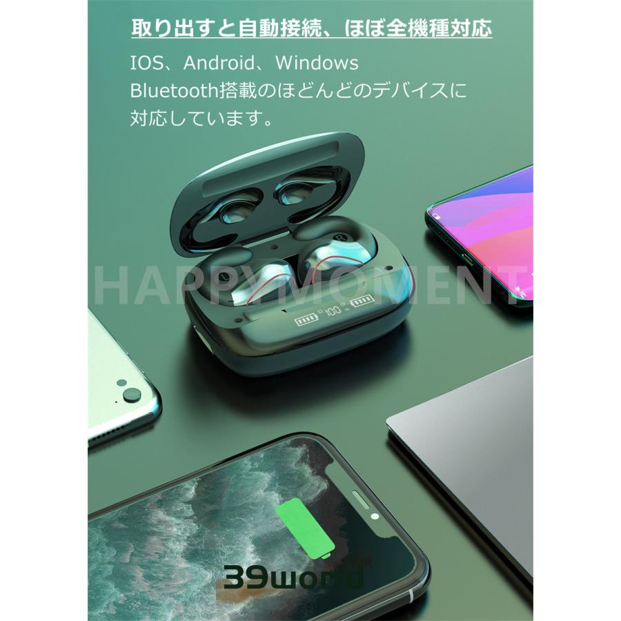 【お買い物マラソン限定ポイント10倍】骨伝導イヤホン 骨伝導 イヤホン Bluetooth ワイヤレスイヤホン iPhone ワイヤレス 自動ペアリング マイク  自転車 スポー｜39world｜09