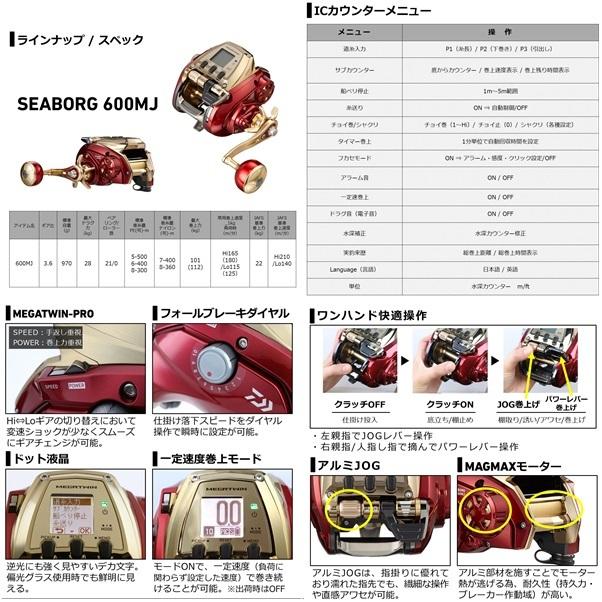 ダイワ シーボーグ 600ＭＪ 右巻き 送料無料 [リール]｜3arrows｜03