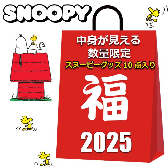 スヌーピー グッズ 2025 福袋 レディース 中身が見える 10点入り 10000円 クッション リュック 保冷バッグ SNOOPY | SNOOPY