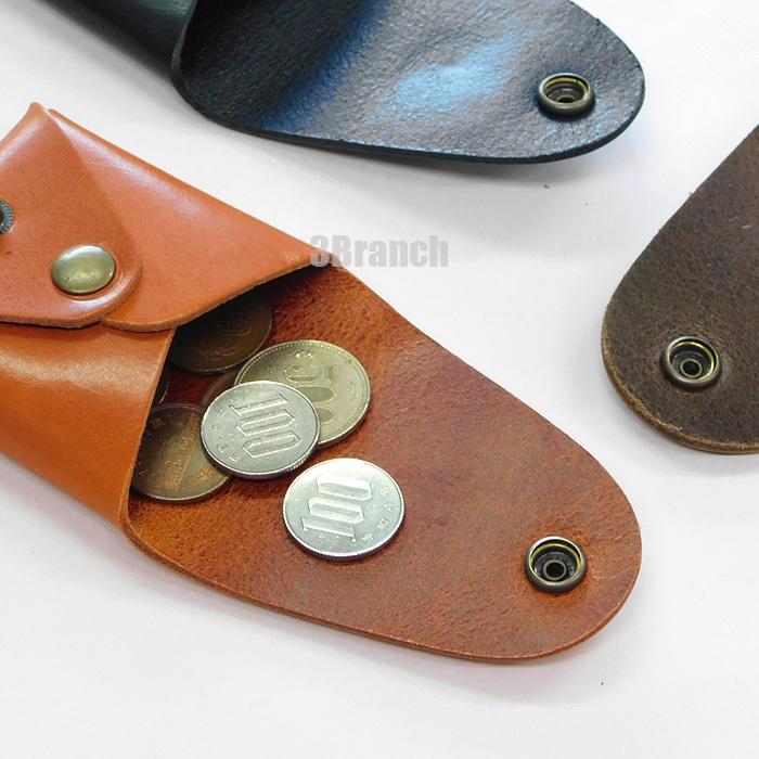 山崎 日本製 牛革 小銭入れ メンズ ボタン式 コインケース 革 ミニ財布