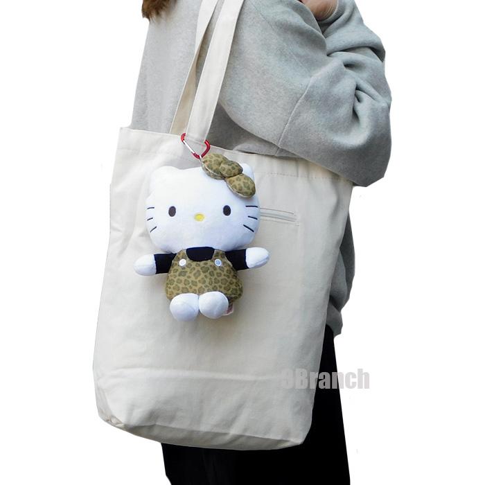 サンリオ カラビナ付き ビッグポーチ ヒョウ柄 ぬいぐるみ マスコット ストラップ レオパード柄 キーホルダー ハローキティ マイメロディ クロミ | sanrio | 04