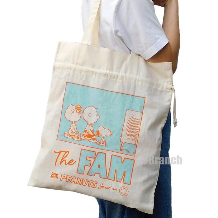 SNOOPY スヌーピー 2WAY 帆布 トートバッグ レディース メンズ エコ