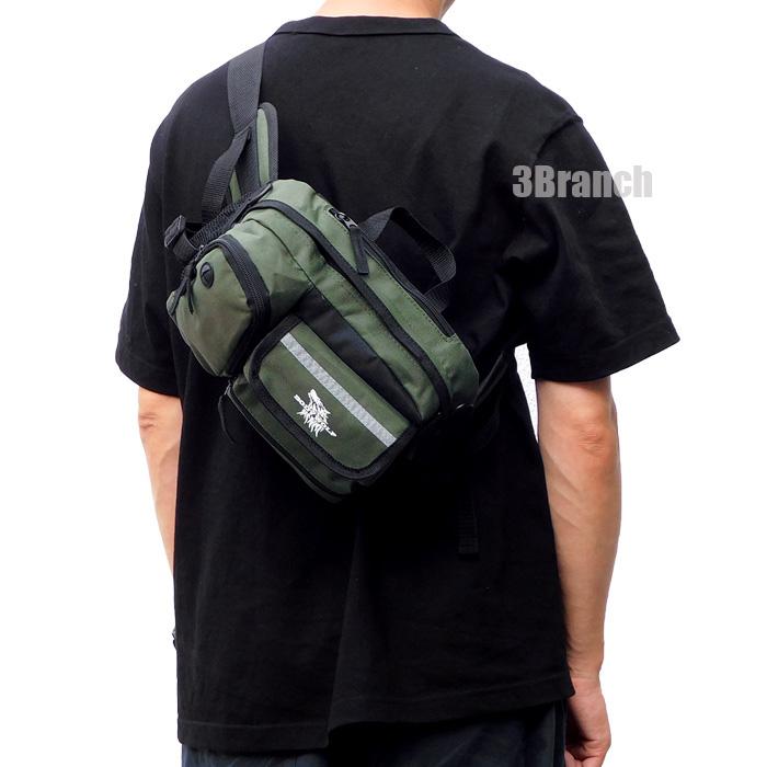3way マルチポケット ボディバッグ ウエストバッグ ショルダーバッグ