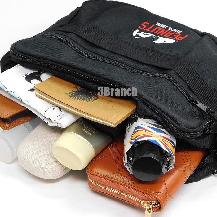 スヌーピー マルチポケット ショルダーバッグ レディース メンズ 斜めがけバッグ 斜め掛けバッグ スクエア ボディバッグ 肩掛け SNOOPY グッズ PEANUTS | SNOOPY | 08