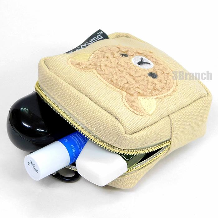 San-X リラックマ ポーチ コリラックマ カラビナ付き ミニポーチ 立体