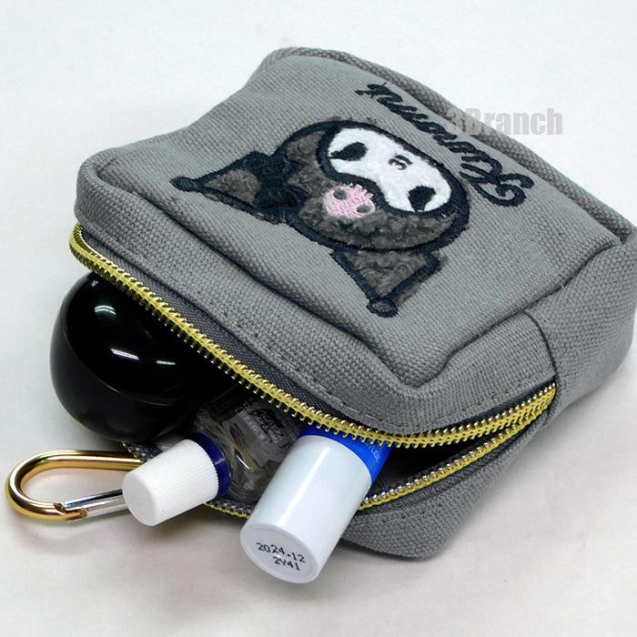 sanrio（サンリオ） ポーチ カラビナ付き ミニポーチ 立体アップリケ