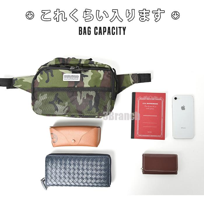 2WAY ボディバッグ レディース メンズ 大きめ ショルダーバッグ ウエストポーチ ウエストバッグ 軽い ワンショルダーバッグ ブラック |  | 04