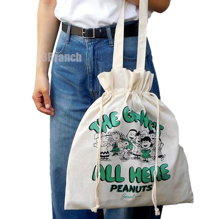 スヌーピー 2WAY 巾着 帆布 トートバッグ レディース エコバッグ 帆布バッグ レッスンバッグ マザーズバッグ 肩掛け SNOOPY PEANUTS C | SNOOPY | 02