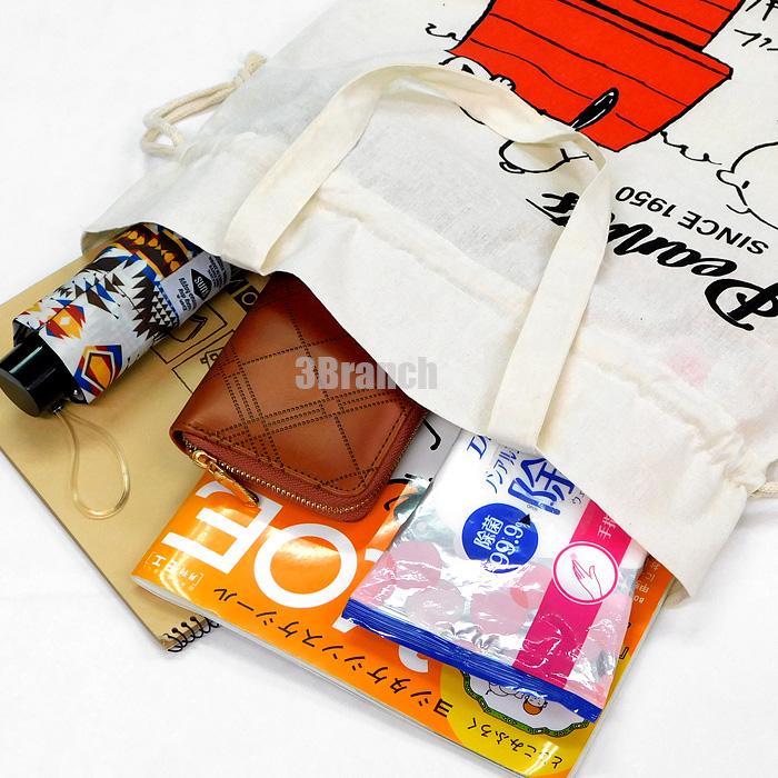 スヌーピー 2WAY 巾着 帆布 トートバッグ レディース エコバッグ 帆布バッグ レッスンバッグ マザーズバッグ 肩掛け SNOOPY PEANUTS C | SNOOPY | 03