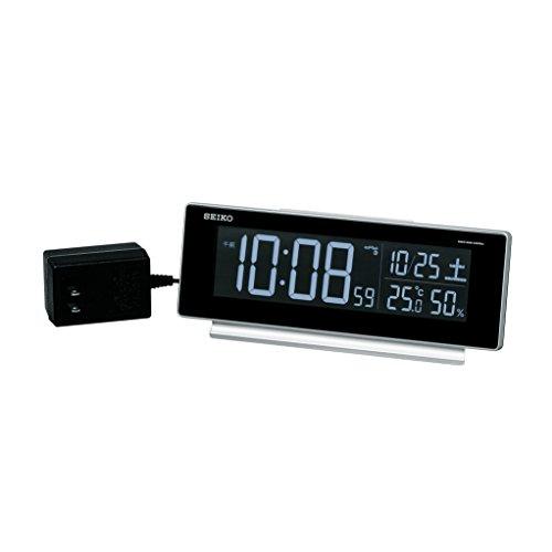 セイコークロック(Seiko Clock) 目覚まし時計 電波 デジタル 交流式 カラー液晶 シリーズC3 銀色 メタリック DL207S SE | 