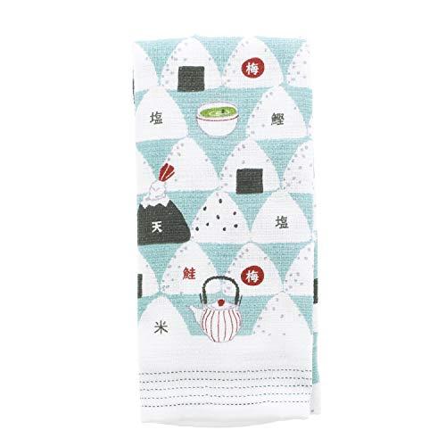 ｋｏｎｔｅｘ コンテックス フェイスタオル 布ごよみ おむすびころりん ブルー 約33×100cm