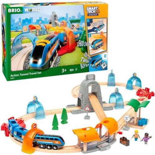 BRIO (ブリオ) スマートテックサウンド DXセット 全37ピース 3歳~ (電動車両 電車 おもちゃ 木製 レール) 33972 | 