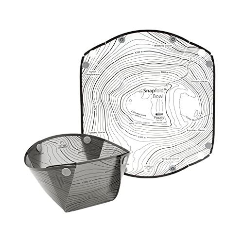 Fozzils 折りたたみ式ボウルセット スナップフォールド ボウルズ グレー/ホワイト 500mL 295-22003/1899074 | 